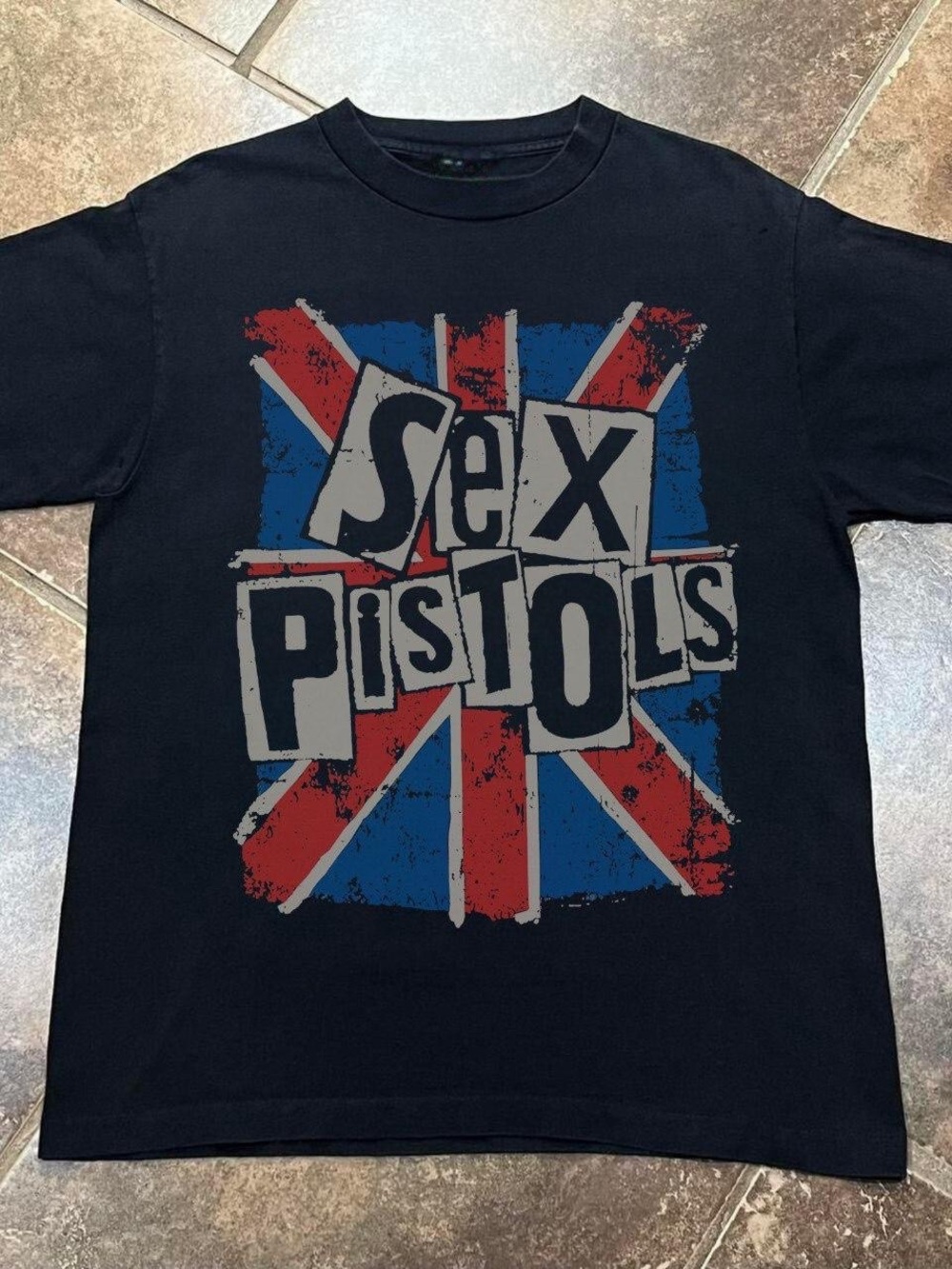 Gildan Black Sex Pistols Union Jack Graphic Tee
